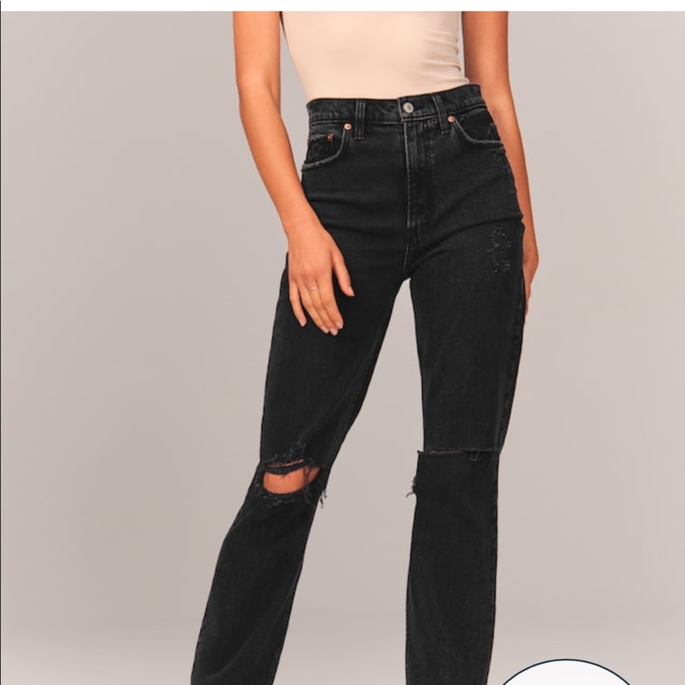 Abercrombie 90s ultra high rise straight jeans